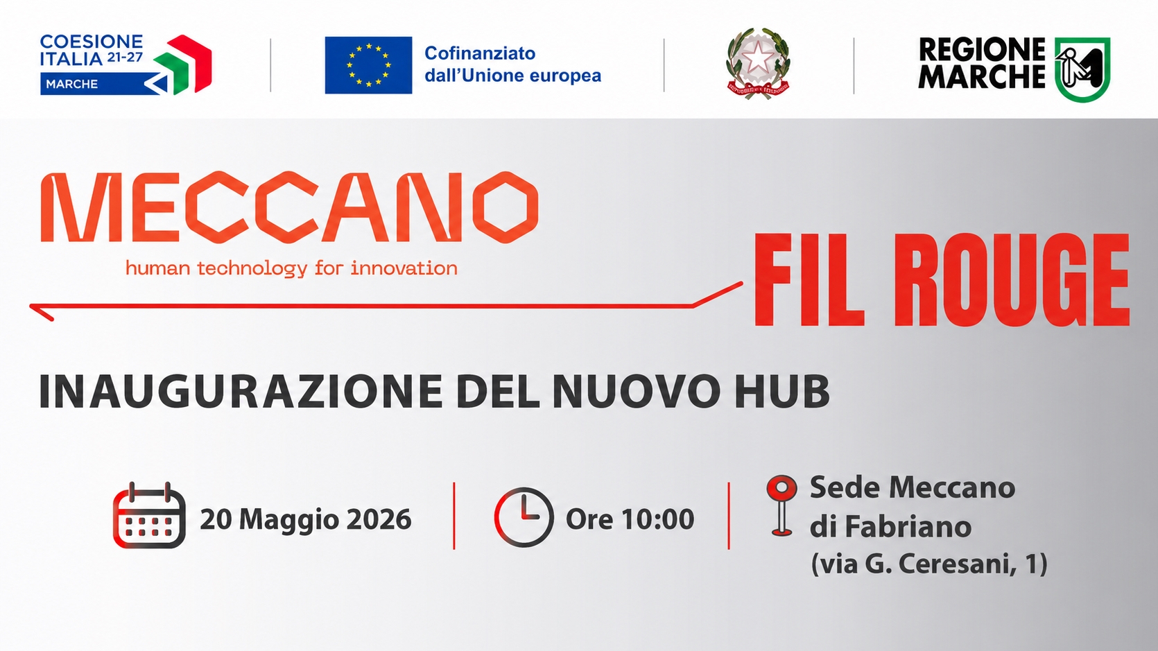 INAUGURAZIONE DEL NUOVO HUB “FIL ROUGE”